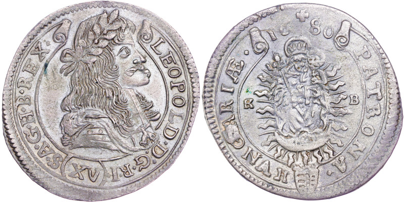 Leopold I, House of Habsburg
XV Kreutzer 1680 Kremnica

Leopold I., RDR
XV K...