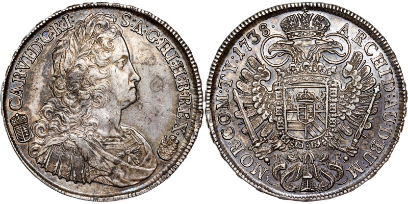 Charles VI. (1711-1740) Thaler 1738 Körmöcbánya / Kremnica

Karl VI., (1711-17...