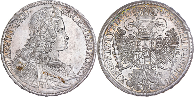 Thaler / Taler 1740 Graz

Mm. Anton P. Juli Dav. 1043; Her. 328; Voglh. 258/II...