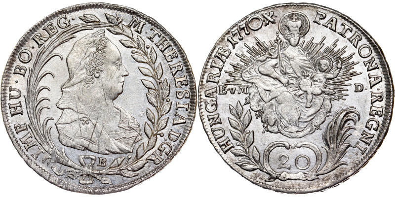 Maria Theresa, House of Habsburg
20 Kreuzer 1770 Kremnica

Maria Theresia, RD...