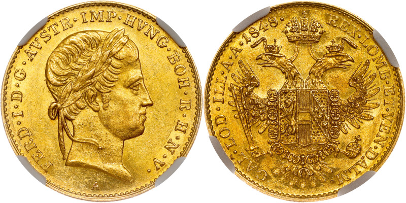 Ferdinand I of Austria, Austrian Empire
Ducat 1848 Vienna

Ferdinand I. ( Öst...