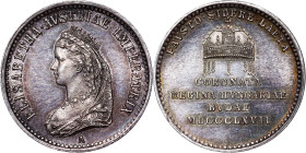 Franz Joseph I. (1848-1916) Coronation Silver Token 1867 A