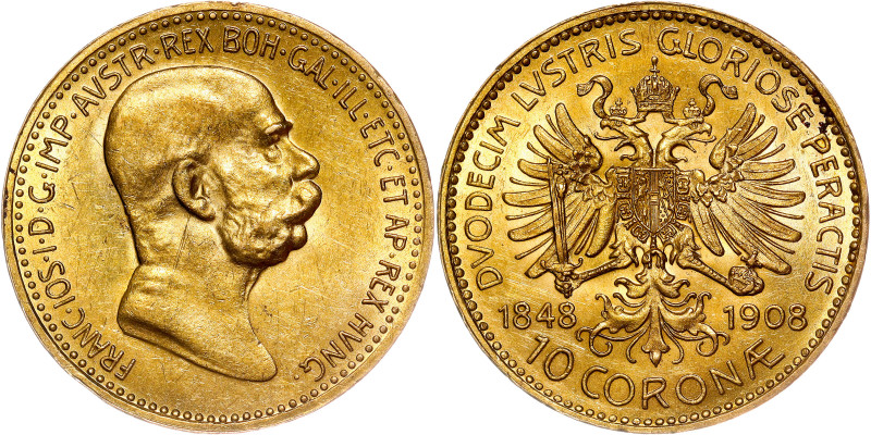 Francis Joseph I, Austrian Empire
10 Corona 1908 Vienna
Better year.

Franz ...