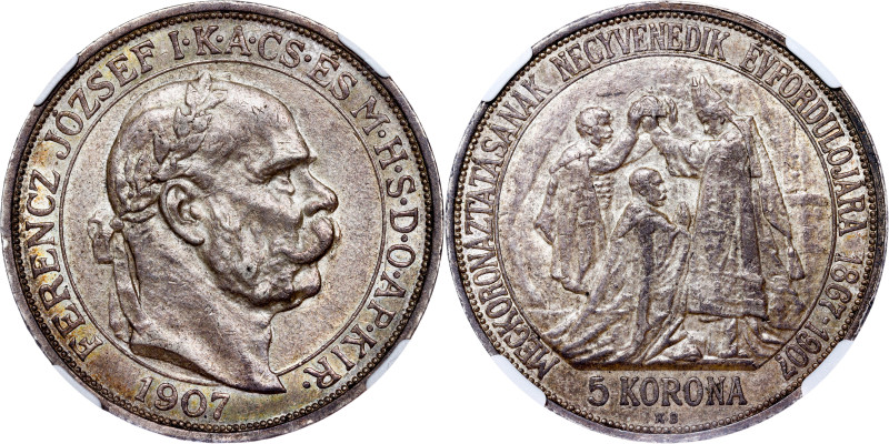 Francis Joseph I, Austrian Empire
5 Korona 1907 Kremnica

Franz Joseph I., Ka...