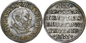German States - Albert Hohenzollern, Groschen Königsberg 1535