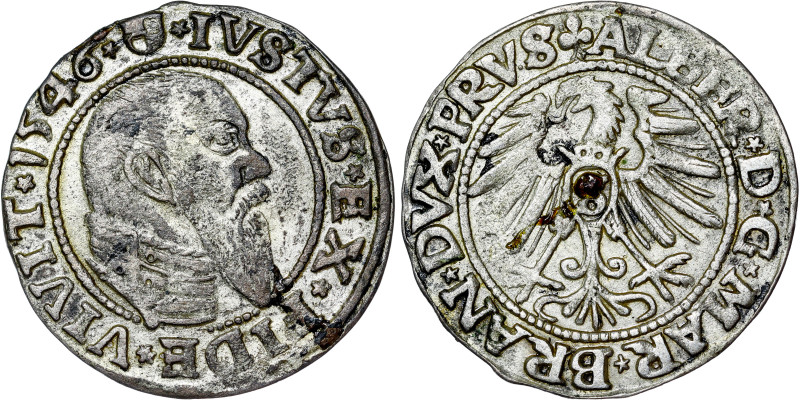 Duchy of Prussia, Albert Hohenzollern, Groschen Königsberg 1546 - PRVS

Variet...