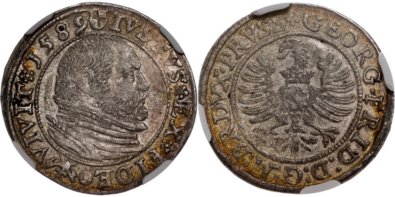 Duchy of Prussia, Georg Friedrich, Administrator (1569-1603) Groschen 1589

Ne...