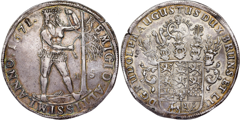 Brunswick-Luneburg - Rudolph August 
Taler 1671 HS. Zellerfeld Mint. 

BRAUNS...