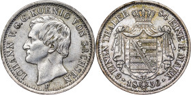 German States - Saxony. John I 1/6 Taler 1856
