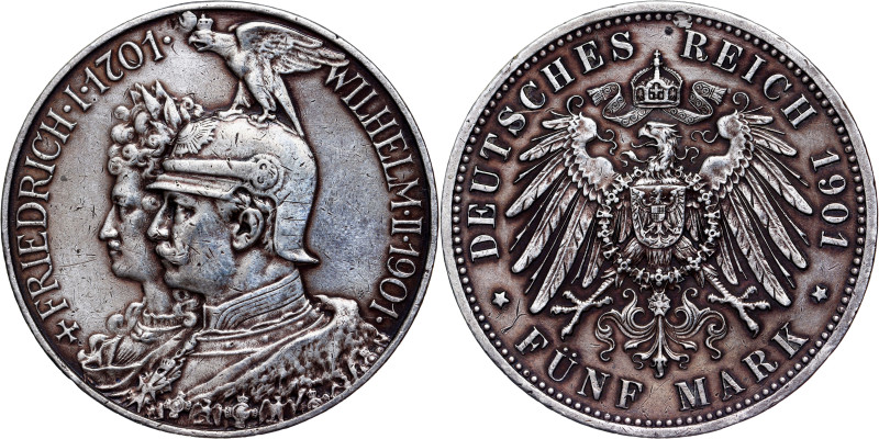 Germany – Prussia - Wilhelm II. 
5 Mark, 1901 A Berlin

KM-526; J-106.

VF/...