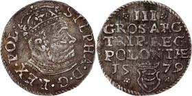 Poland – Stefan Batory. Trojak (3 grosze) 1579 Olkusz