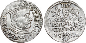 Poland – Stefan Batory. Trojak (3 grosze) 1582 Olkusz