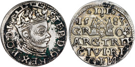 Poland – Stefan Batory. Trojak (3 grosze) 1583 Riga