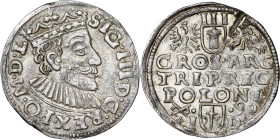 Poland – Sigismund III Vasa Groschen (Trojak) 1590 ID