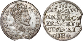 Poland – Sigismund III Vasa Groschen (Trojak) 1590 GE