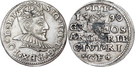 Poland – Sigismund III Vasa Groschen (Trojak) 1590 GE