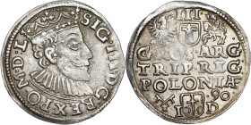 Poland – Sigismund III Vasa Groschen (Trojak) 1590 ID