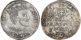 Poland – Sigismund III Vasa Groschen (Trojak) 1591 Olkusz