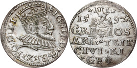 Poland – Sigismund III Vasa Groschen (Trojak) 1592 GE