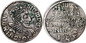 Poland – Sigismund III Vasa Groschen (Trojak) 1592 Olkusz