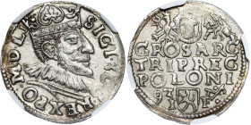 Poland – Sigismund III Vasa Groschen (Trojak) 1593 Posen