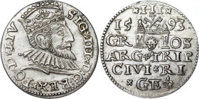 Poland – Sigismund III Vasa Groschen (Trojak) 1593 GE