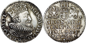 Poland – Sigismund III Vasa Groschen (Trojak) 1593 Malbork