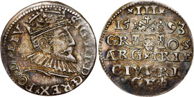 Poland – Sigismund III Vasa Groschen (Trojak) 1593 GE