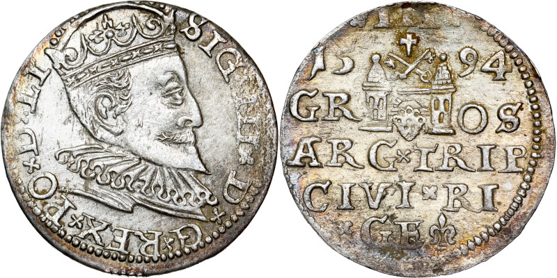 Zygmunt III Waza Groschen (Trojak) 1594 Riga

Sigismund III Vasa, 3 groschen 1...