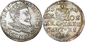 Poland – Sigismund III Vasa Groschen (Trojak) 1594 Riga