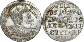 Poland – Sigismund III Vasa Groschen (Trojak) 1594 Riga