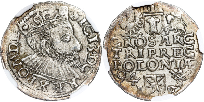 Zygmunt III Waza Groschen (Trojak) 1594 Wschowa

Sigismund III Vasa, 3 grosche...