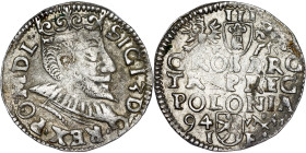 Poland – Sigismund III Vasa Groschen (Trojak) 1594 Wschowa