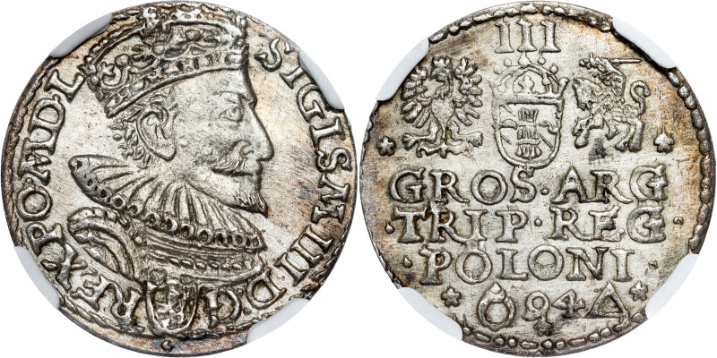 Zygmunt III Waza Groschen (Trojak) 1594 Malbork

Sigismund III Vasa, 3 grosche...