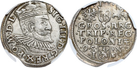 Poland – Sigismund III Vasa Groschen (Trojak) 1595 IF