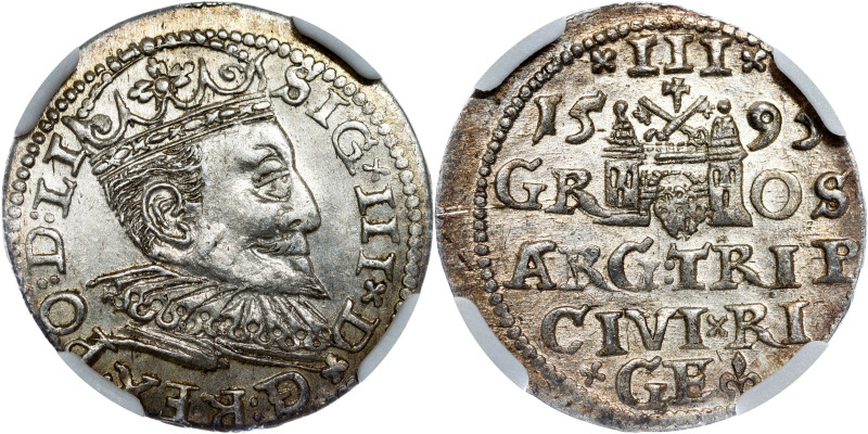 Zygmunt III Waza Groschen (Trojak) 1595 Riga

Sigismund III Vasa, 3 groschen 1...