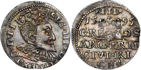 Poland – Sigismund III Vasa Groschen (Trojak) 1595 Riga