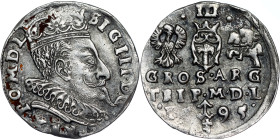 Poland – Sigismund III Vasa Groschen (Trojak) 1595 Vilnius