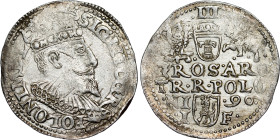 Poland – Sigismund III Vasa Groschen (Trojak) 1596 Olkusz