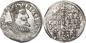 Poland – Sigismund III Vasa Groschen (Trojak) 1596 Wschowa