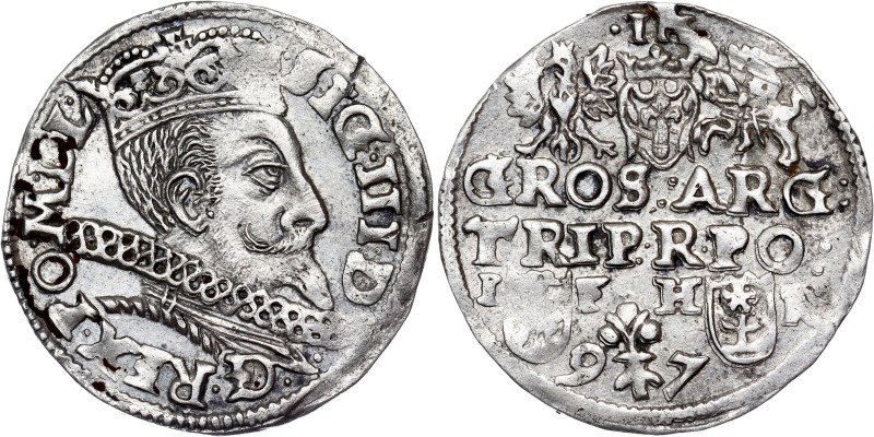 Zygmunt III Waza Groschen (Trojak) 1597 Poznań

Sigismund III Vasa, 3 groschen...