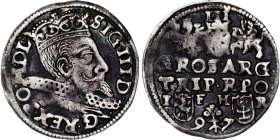Poland – Sigismund III Vasa Groschen (Trojak) 1597 IF HR