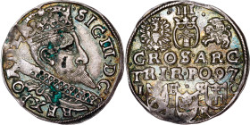 Poland – Sigismund III Vasa Groschen (Trojak) 1597 Bromberg