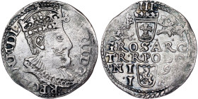 Poland – Sigismund III Vasa Groschen (Trojak) 1597 Olkusz