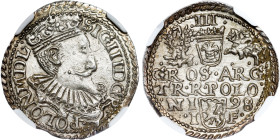 Poland – Sigismund III Vasa Groschen (Trojak) 1598 Olkusz