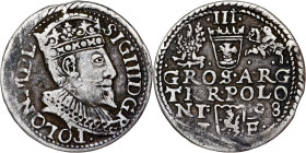 Poland – Sigismund III Vasa Groschen (Trojak) 1598 Olkusz