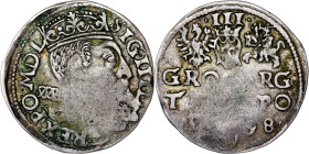 Poland - Sigismund III Vasa Groschen (Trojak) 1598 Poznan