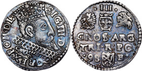 Poland – Sigismund III Vasa Groschen (Trojak) 1598 Bromberg