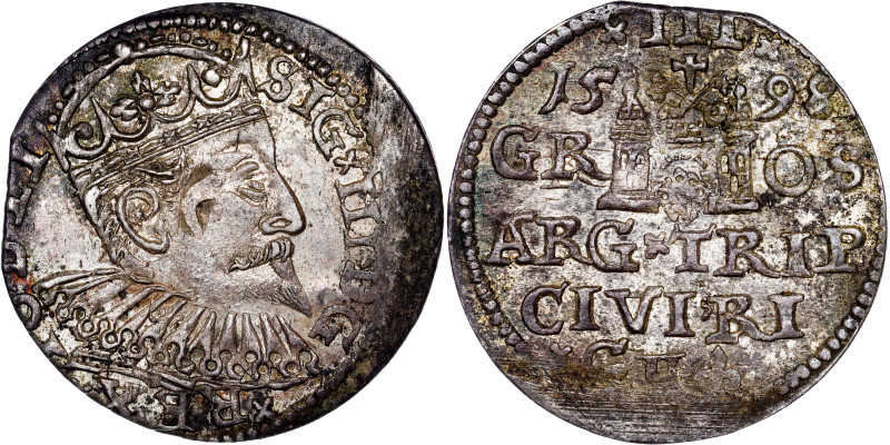 Zygmunt III Waza Groschen (Trojak) 1598 Riga

Sigismund III Vasa, 3 groschen 1...