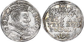 Poland – Sigismund III Vasa Groschen (Trojak) 1598 IF HR